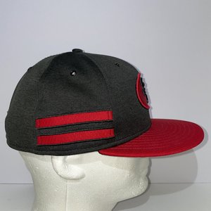 New Era 59Fifty San Francisco 49ers Red Striped Baseball Cap Size 7 1/2