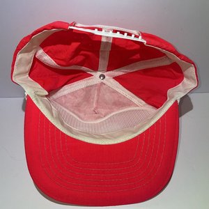 Homelite Neon Pink Drawstring Vintage Blockhead Cap Made in USA