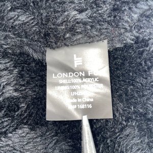 London Fog Red Buffalo Check Fleece Lined Pom-Pom Beanie