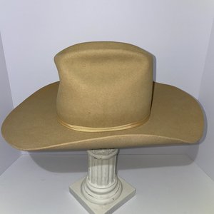 Resistol 3X Beaver Las Vegas Puma Tan Cutter Bill Vintage Cowboy Hat Size 6 5/8