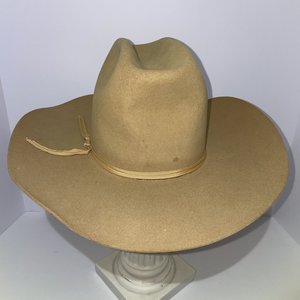 Resistol 3X Beaver Las Vegas Puma Tan Cutter Bill Vintage Cowboy Hat Size 6 5/8