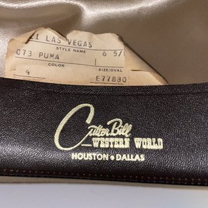 Resistol 3X Beaver Las Vegas Puma Tan Cutter Bill Vintage Cowboy Hat Size 6 5/8