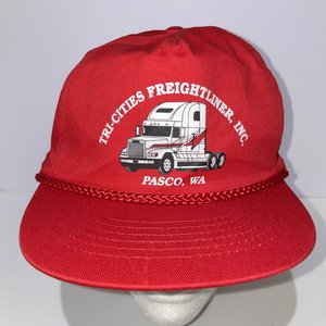 Tri-Cities Freightliner Red Vintage Blockhead Cap