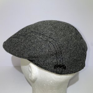 RVCA by PM Tenore Vintage Herringbone Wool Newsboy Flat Cap Size S/M