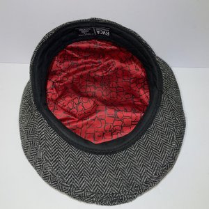 RVCA by PM Tenore Vintage Herringbone Wool Newsboy Flat Cap Size S/M