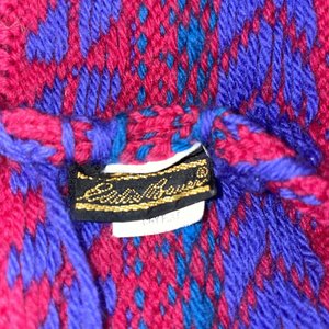 Eddie Bauer Pink & Blue Fair Isle Vintage Wool Beanie