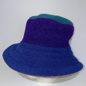 Ester Hatworks Retro Fleece Colorblock Vintage Bucket Hat Made in USA