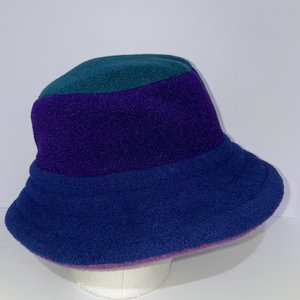 Ester Hatworks Retro Fleece Colorblock Vintage Bucket Hat Made in USA