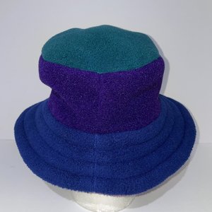 Ester Hatworks Retro Fleece Colorblock Vintage Bucket Hat Made in USA
