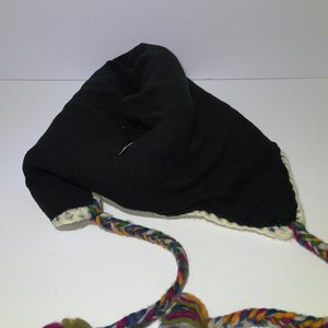 Nepali Authentic Aztec Wool Tasseled Fleece Ski Cap