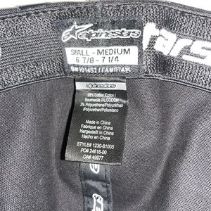 Alpinestars Triple Black Flex-Fit Baseball Cap Size S/M