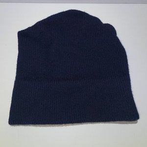 Dark Blue Vintage Wool Knit Beanie Made in USA