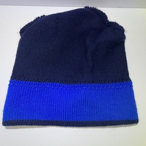 Dark Blue Vintage Wool Knit Beanie Made in USA