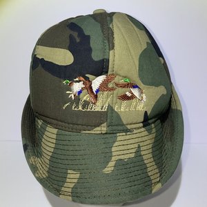 BD Hat Company Vintage Woodland Camo Duck Hunter Hat Size M