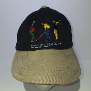 Conzumel Mexico Golf Vintage Black Baseball Cap