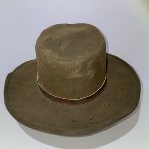 Dorfman Pacific Oilskin Olive Green Vintage Outback Hat Size L