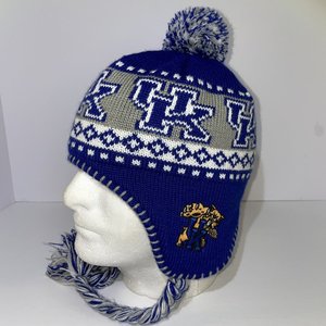 '47 Brand Kentucky Wildcats Ski Cap Tassels Poms Spell Out Winter Warm
