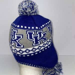 '47 Brand Kentucky Wildcats Ski Cap Tassels Poms Spell Out Winter Warm