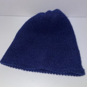 Dock Worker Vintage Dark Blue Chunky Knit Cuffed Beanie USA