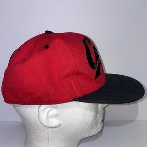 Leader Loga California Republic Red & Black Snapback Cap