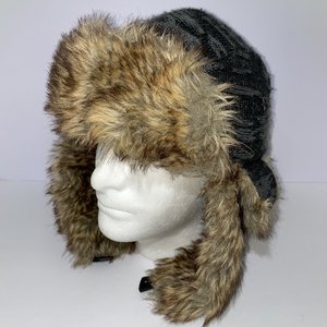 Knit Faux Fur Vintage Trapper Hat