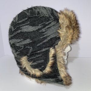 Knit Faux Fur Vintage Trapper Hat