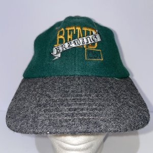 Bend Oregon Brewing Company Vintage Green Fleece Baseball Cap