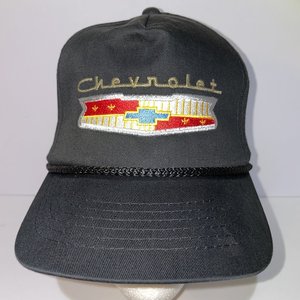 Chevrolet Embroidered Badge Vintage Black Yupoong Baseball Cap