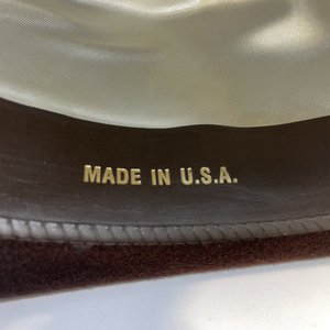 Morfelt Vintage Wool Felt Brown Derby Bowler Hat Size 7 1/2