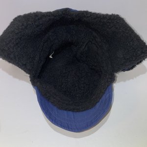 Columbia Vintage Fleece Trapper Hat Blue Water Resistant Size L/XL Made in USA