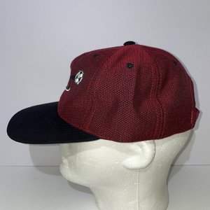 Luna Pier Soccer Kicks Red & Black Checkered Baseball Cap