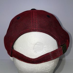 Luna Pier Soccer Kicks Red & Black Checkered Baseball Cap