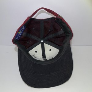 Luna Pier Soccer Kicks Red & Black Checkered Baseball Cap
