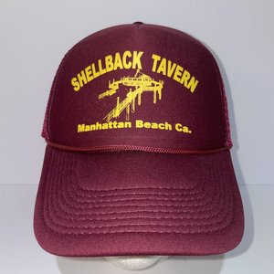 Nissin Vintage Shellback Tavern Manhattan Beach Maroon Trucker Hat