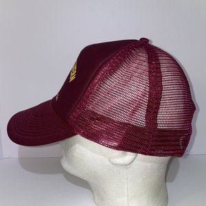 Nissin Vintage Shellback Tavern Manhattan Beach Maroon Trucker Hat