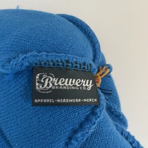 Boss Rambler Beer Blue & Orange Pom-Pom Beanie