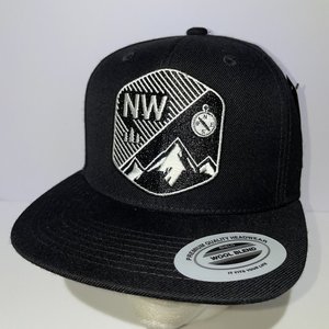 BHELG Pacific NW Black Wool Snapback Cap
