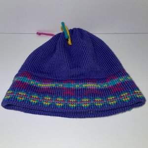 Marceau Purple Wool Nostalgic Retro Purple Beanie Made in USA Sweatband