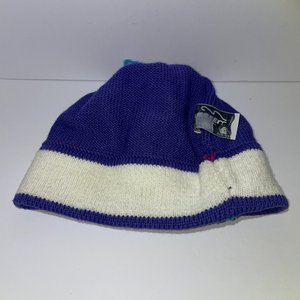 Marceau Purple Wool Nostalgic Retro Purple Beanie Made in USA Sweatband