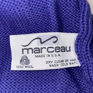 Marceau Purple Wool Nostalgic Retro Purple Beanie Made in USA Sweatband