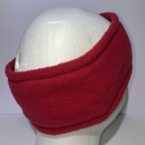 Patagonia Red Fleece Vintage Ear Warmer Headband Size L Made in USA