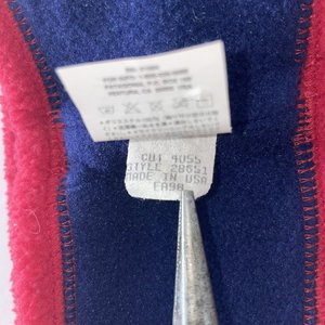 Patagonia Red Fleece Vintage Ear Warmer Headband Size L Made in USA