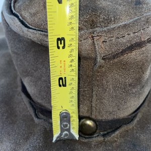Handmade Brown Leather Boonie Hat Size S