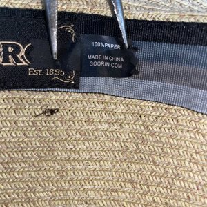 Goorin Bros Black Headband Paper Fedora Size S