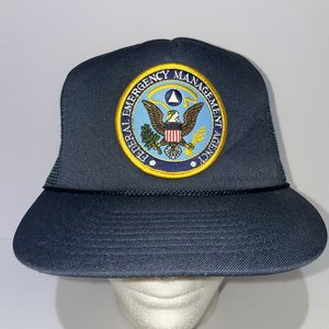 Federal Emergency Management Agency Vintage FEMA Blue Trucker Hat