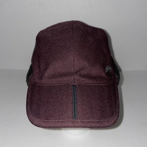 SunDay Afternoons Maroon Fleece Chevron Trapper Hat Size M