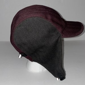 SunDay Afternoons Maroon Fleece Chevron Trapper Hat Size M