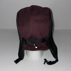 SunDay Afternoons Maroon Fleece Chevron Trapper Hat Size M