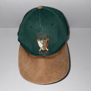 Whitehorse Rafting Vintage Green Suede Baseball Cap