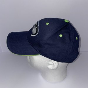 Seattle Seahawks NFL Team Apparel Baseball Cap Blue Green Strapback